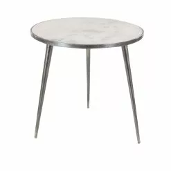 Grayson Lane Contemporary Silver Granite/Marble Round End Table -GRAYSON LANE SHOP 330857358 MainImage 001