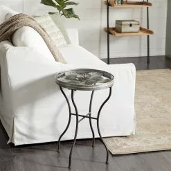 Grayson Lane Silver Glass Round End Table -GRAYSON LANE SHOP 330857359 AlternateImage2