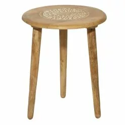 Grayson Lane Traditional Light Brown Mango Wood Accent Table -GRAYSON LANE SHOP 330857367 MainImage 001