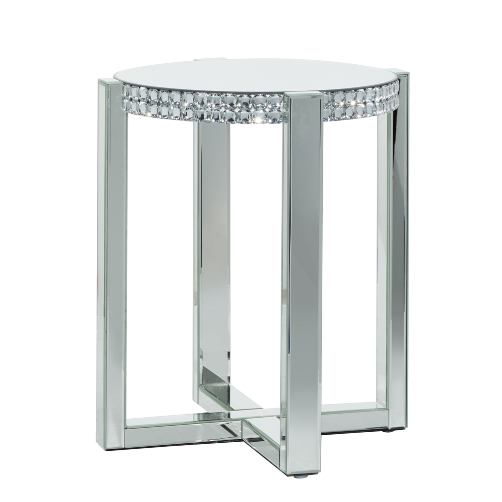 Grayson Lane Silver Mirror Round End Table 4 Grayson Lane Silver Mirror Round End Table - Image 4
