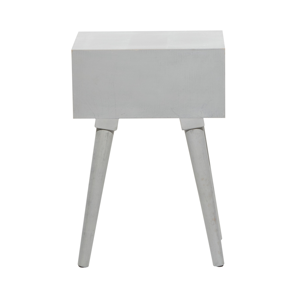 Grayson Lane Farmhouse Light Grey Mango Wood Rectangular End Table 4 Grayson Lane Farmhouse Light Grey Mango Wood Rectangular End Table - Image 4