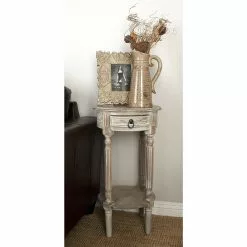 Grayson Lane Farmhouse Light Brown Wood Round End Table 9 Grayson Lane Farmhouse Light Brown Wood Round End Table -GRAYSON LANE SHOP 330857379 AlternateImage1