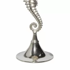 Grayson Lane Coastal Silver Metal Round End Table