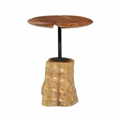 Grayson Lane Brown Teak Wood Round Accent Table -GRAYSON LANE SHOP 330857382 AlternateImage6