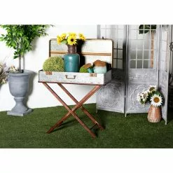 Grayson Lane Grey Metal Rectangular End Table -GRAYSON LANE SHOP 330857396 AlternateImage1
