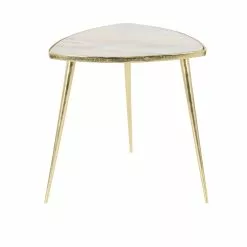 Grayson Lane Modern Gold Aluminum And Wood Triangle End Table -GRAYSON LANE SHOP 330857406 MainImage 001