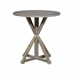 Grayson Lane Farmhouse Brown/Grey Wood Round End Table -GRAYSON LANE SHOP 330857409 AlternateImage7