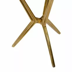 Grayson Lane Modern Gold Aluminum With Glass Round End Table