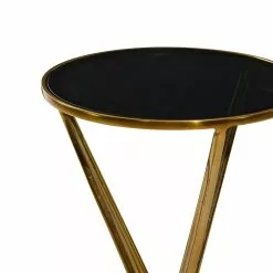 Grayson Lane Modern Gold Aluminum With Glass Round End Table -GRAYSON LANE SHOP 330857412 AlternateImage4