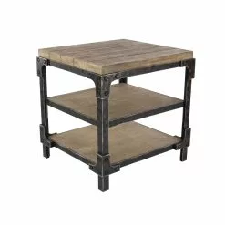 Grayson Lane Brown And Black Chinese Fir Square End Table -GRAYSON LANE SHOP 330857415 AlternateImage5
