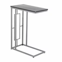 Grayson Lane Grey Iron With Wood Rectangular End Table