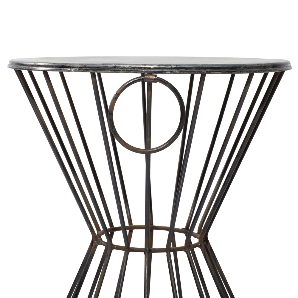 Grayson Lane Grey Iron Round End Table/Stool 5 Grayson Lane Grey Iron Round End Table/Stool - Image 5