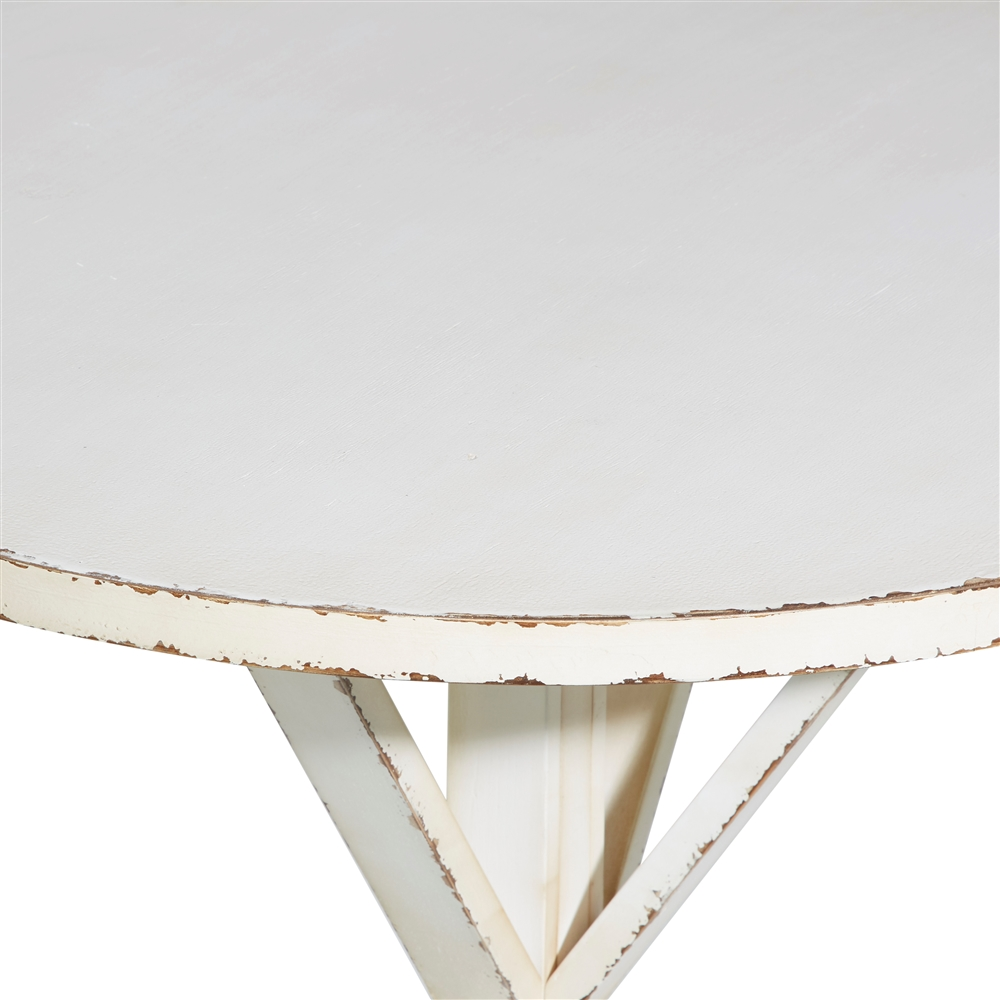 Grayson Lane Farmhouse White Wood Round End Table 1 Grayson Lane Farmhouse White Wood Round End Table