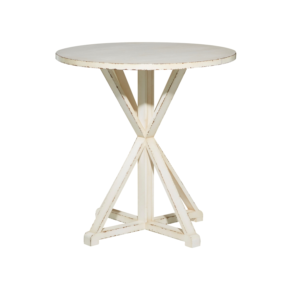 Grayson Lane Farmhouse White Wood Round End Table 7 Grayson Lane Farmhouse White Wood Round End Table - Image 7