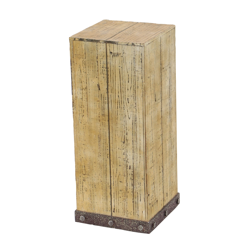 Grayson Lane Rustic Brown Wood Square Pedestral End Table - Set Of 3 1 Grayson Lane Rustic Brown Wood Square Pedestral End Table - Set Of 3