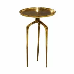 Grayson Lane Gold Metal Round End Table