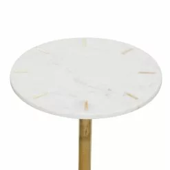 Grayson Lane Gold With Granite/Marble Round End Table 8 Grayson Lane Gold With Granite/Marble Round End Table -GRAYSON LANE SHOP 330857441 AlternateImage3