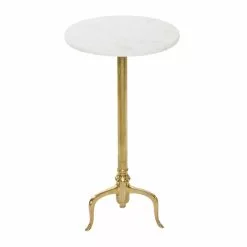 Grayson Lane Gold With Granite/Marble Round End Table 7 Grayson Lane Gold With Granite/Marble Round End Table -GRAYSON LANE SHOP 330857441 AlternateImage5