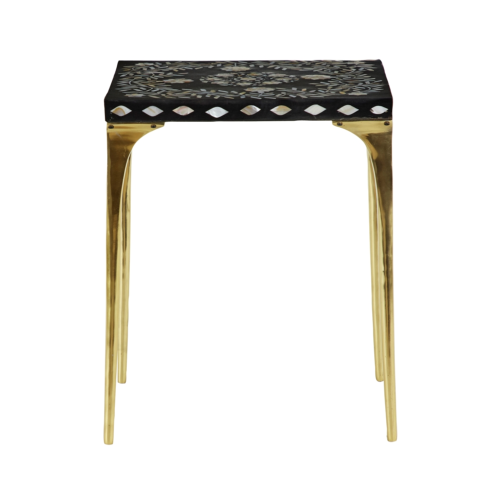 Grayson Lane Gold Wood Square End Table 4 Grayson Lane Gold Wood Square End Table - Image 4