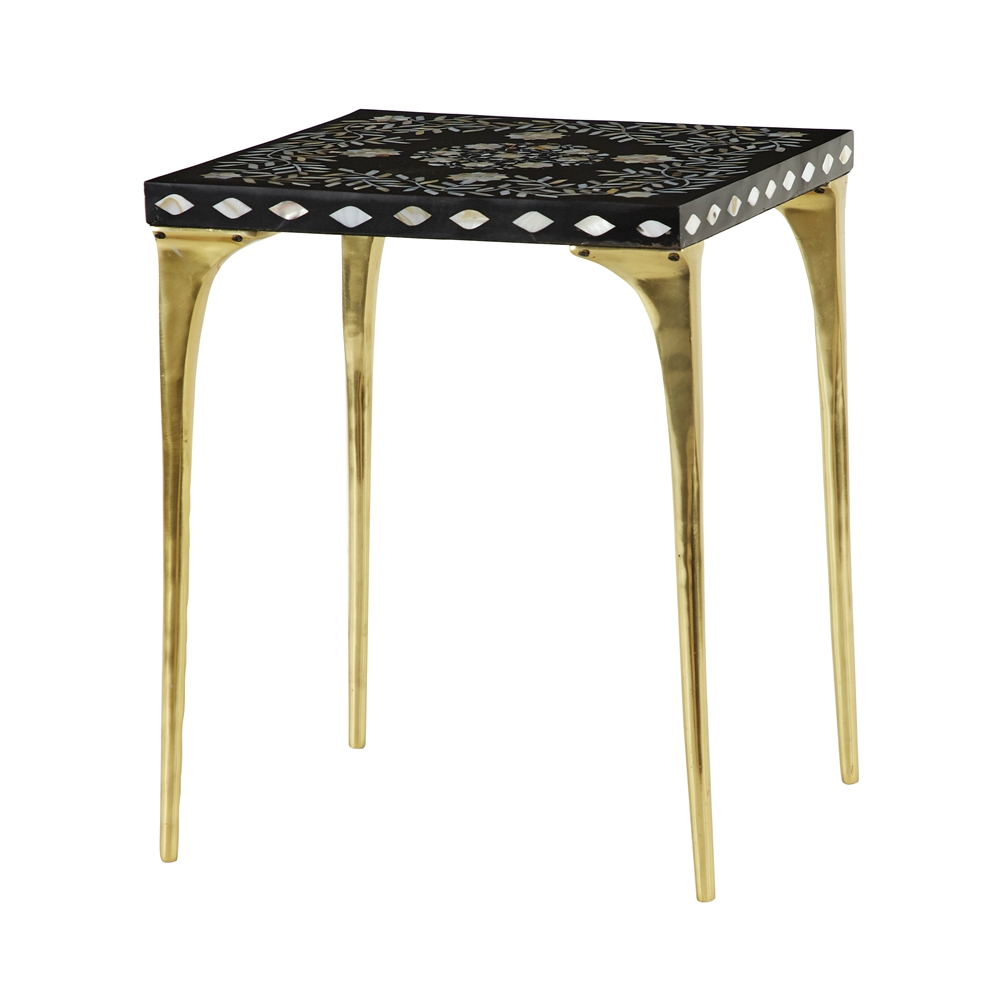 Grayson Lane Gold Wood Square End Table 3 Grayson Lane Gold Wood Square End Table - Image 3