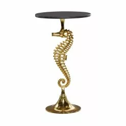Grayson Lane Coastal Gold And Black Granite/Marble Round End Table 11 Grayson Lane Coastal Gold And Black Granite/Marble Round End Table -GRAYSON LANE SHOP 330857447 AlternateImage5