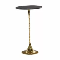 Grayson Lane Coastal Gold And Black Granite/Marble Round End Table 10 Grayson Lane Coastal Gold And Black Granite/Marble Round End Table -GRAYSON LANE SHOP 330857447 AlternateImage6