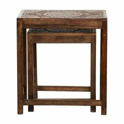 Grayson Lane Eclectic Brown Mango Wood Rectangular End Table - Set Of 2 -GRAYSON LANE SHOP 330857449 AlternateImage7