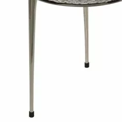 Grayson Lane Contemporary Silver Aluminum With Glass Round End Table -GRAYSON LANE SHOP 330857452 AlternateImage4