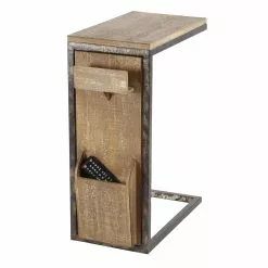 Grayson Lane Industrial Brown Wood Rectangular End Table -GRAYSON LANE SHOP 330857453 AlternateImage5
