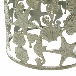 Grayson Lane Coastal Silver Aluminum Round End Table 7 Grayson Lane Coastal Silver Aluminum Round End Table -GRAYSON LANE SHOP 330857455 AlternateImage3