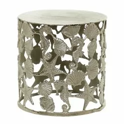 Grayson Lane Coastal Silver Aluminum Round End Table 8 Grayson Lane Coastal Silver Aluminum Round End Table -GRAYSON LANE SHOP 330857455 MainImage 001