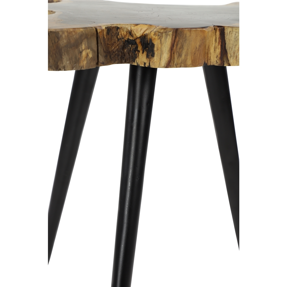 Grayson Lane Brown Rosewood And Metal Live Edge End Table 2 Grayson Lane Brown Rosewood And Metal Live Edge End Table - Image 2