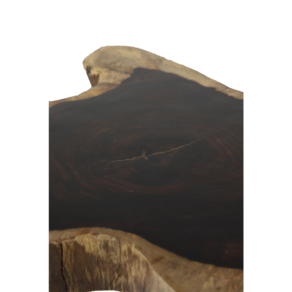 Grayson Lane Brown Rosewood And Metal Live Edge End Table 3 Grayson Lane Brown Rosewood And Metal Live Edge End Table - Image 3