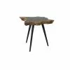 Grayson Lane Brown Rosewood And Metal Live Edge End Table