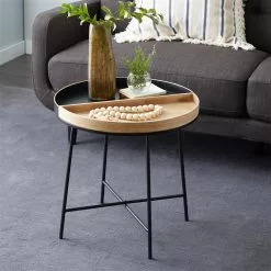 Grayson Lane Black Metal And Wood Round End Table -GRAYSON LANE SHOP 330857462 AlternateImage1