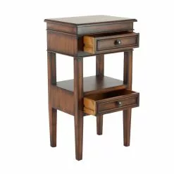 Grayson Lane Traditional Brown Pine Wood Rectangular End Table -GRAYSON LANE SHOP 330857473 AlternateImage6
