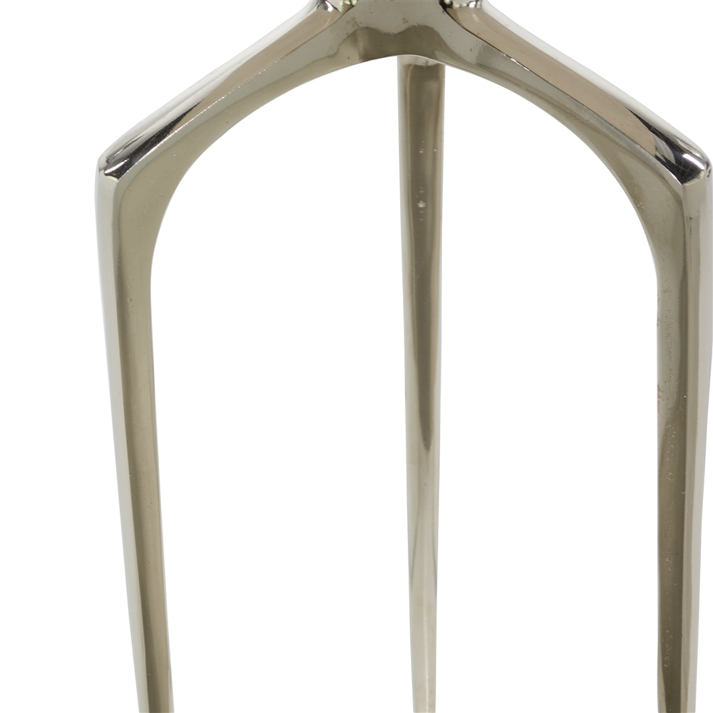 Grayson Lane Silver Aluminum Round End Table 4 Grayson Lane Silver Aluminum Round End Table - Image 4