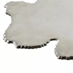 Grayson Lane Silver Aluminum Live Edge End Table