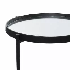Grayson Lane Contemporary Black Metal With Glass Round End Table -GRAYSON LANE SHOP 330857499 AlternateImage4