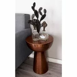 Grayson Lane Vintage Bronze Metal Round End Table -GRAYSON LANE SHOP 330857510 AlternateImage1