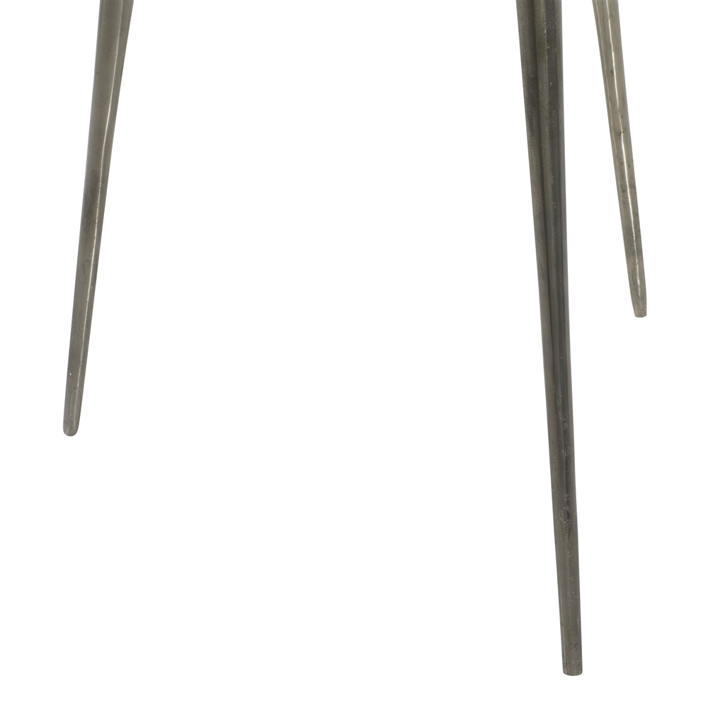 Grayson Lane Contemporary Silver Aluminum Round Accent Table 7 Grayson Lane Contemporary Silver Aluminum Round Accent Table - Image 7