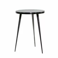 Grayson Lane Contemporary Silver Aluminum Round Accent Table