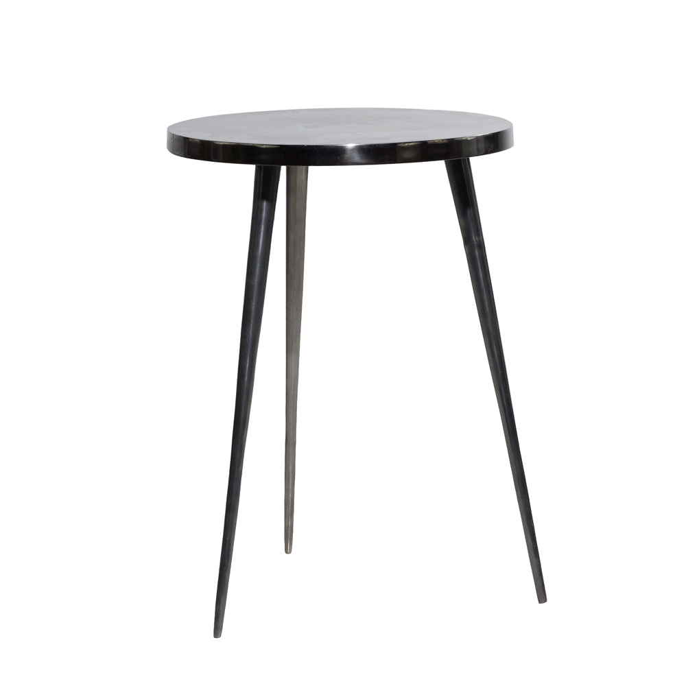 Grayson Lane Contemporary Silver Aluminum Round Accent Table 4 Grayson Lane Contemporary Silver Aluminum Round Accent Table - Image 4