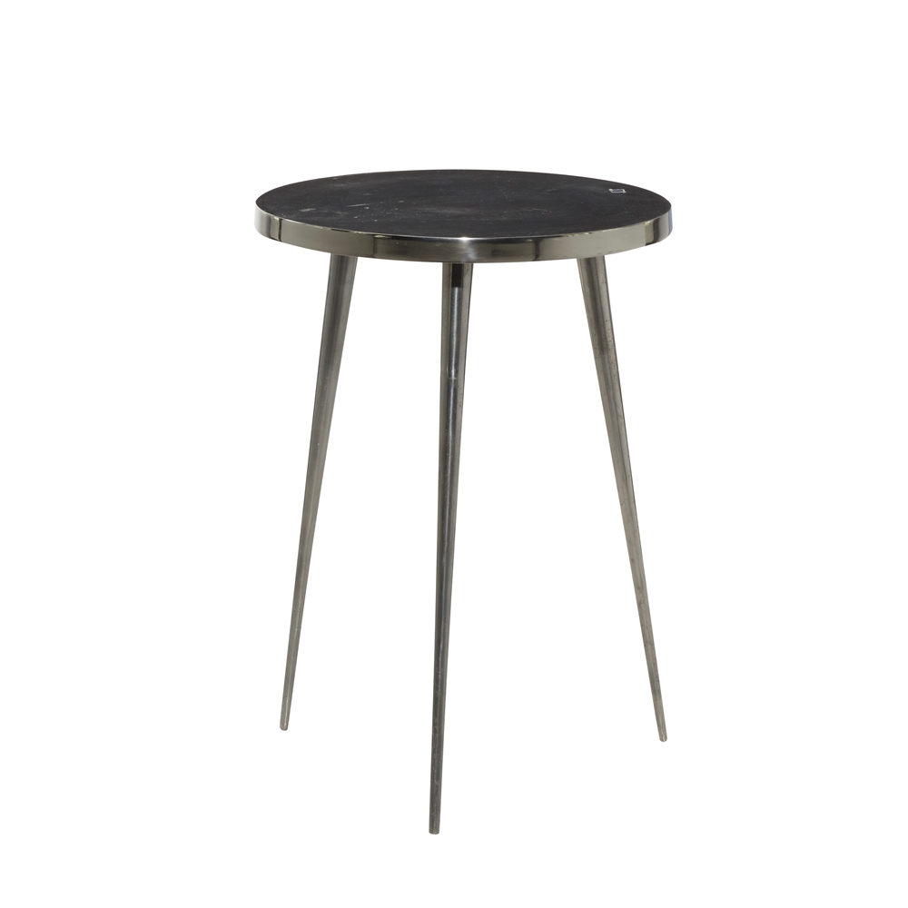 Grayson Lane Contemporary Silver Aluminum Round Accent Table 3 Grayson Lane Contemporary Silver Aluminum Round Accent Table - Image 3