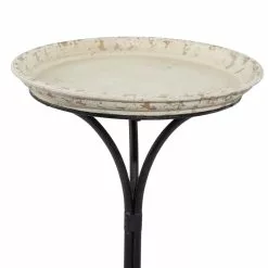 Grayson Lane Farmhouse White Pine Wood And Iron Round End Table -GRAYSON LANE SHOP 330857513 AlternateImage3