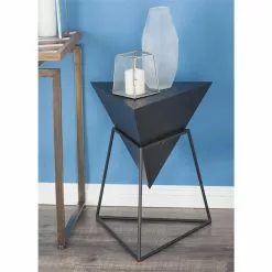 Grayson Lane Grey And Black Metal Triangle End Table -GRAYSON LANE SHOP 330857520 AlternateImage1