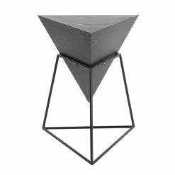 Grayson Lane Grey And Black Metal Triangle End Table -GRAYSON LANE SHOP 330857520 MainImage 001