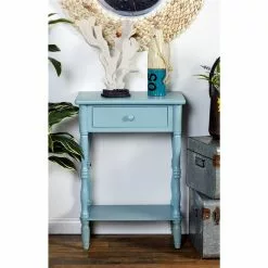 Grayson Lane Blue Wood Rectangular End Table -GRAYSON LANE SHOP 330857524 AlternateImage1