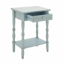 Grayson Lane Blue Wood Rectangular End Table