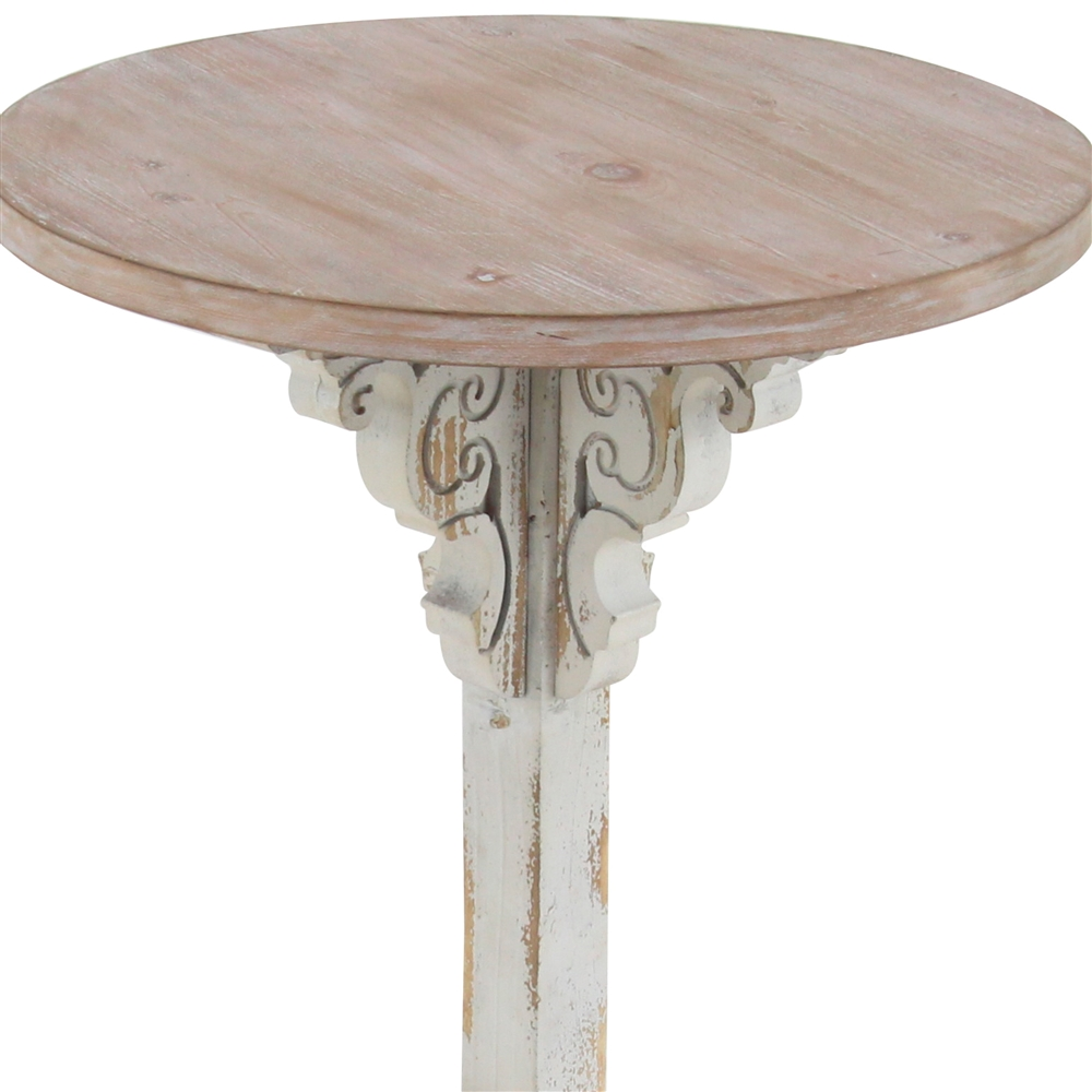 Grayson Lane Farmhouse Grey Wood Round End Table 1 Grayson Lane Farmhouse Grey Wood Round End Table